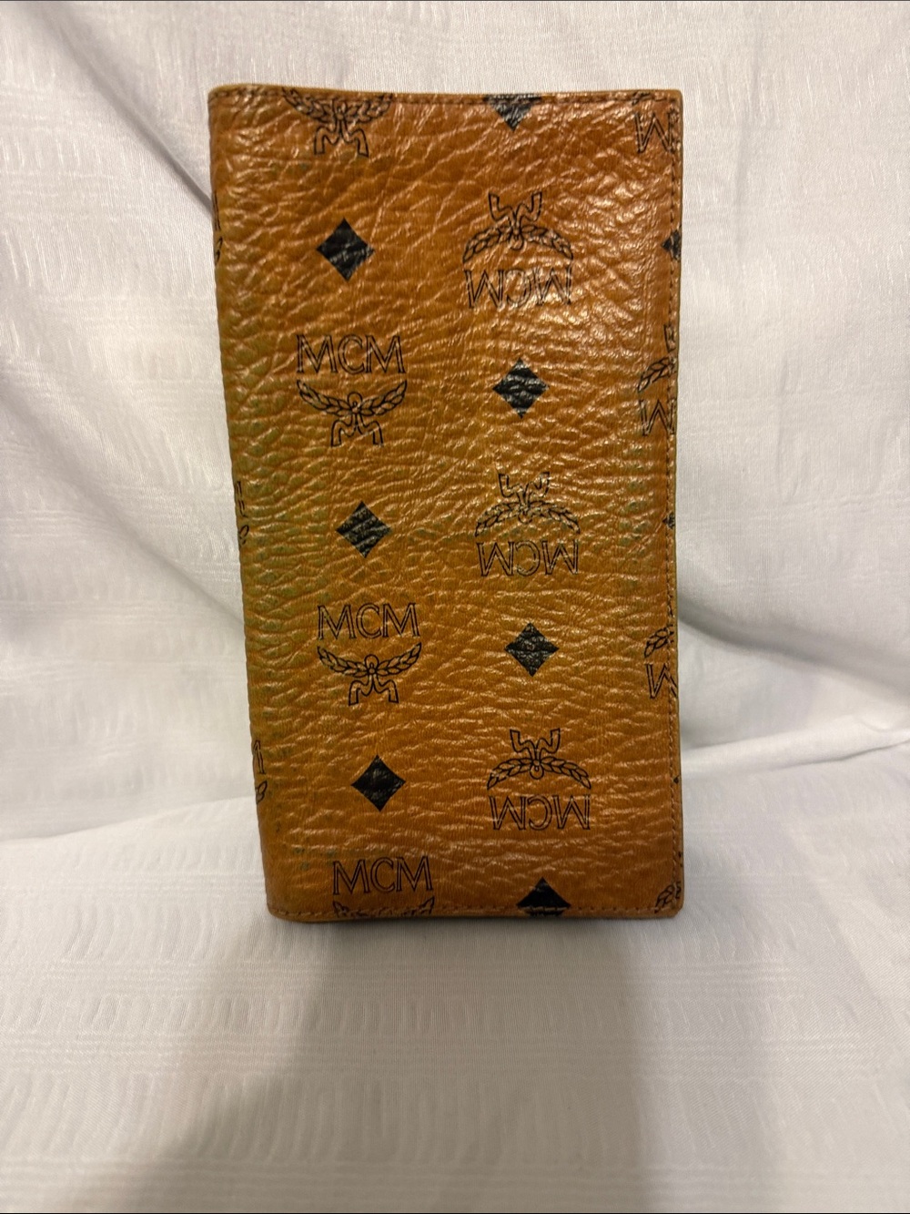 MCM Cognac and Black Monogram Long Wallet